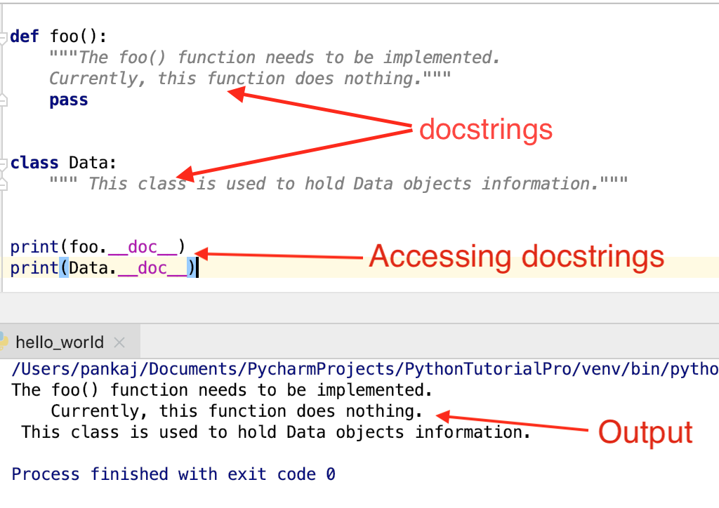 Ví dụ về Docstring trong Python
